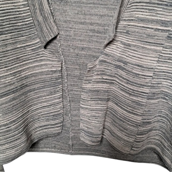 EILEEN FISHER Marled Space Dye Notch Collar Open Front Cardigan Size XS/TP - Picture 4 of 6